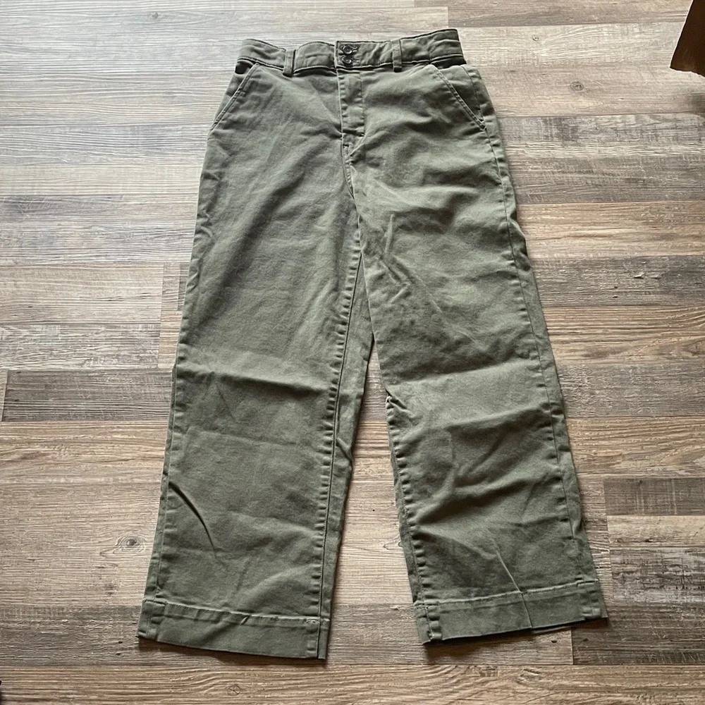 Everlane Olive Wide Leg Pants - Picture 1 of 3